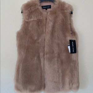 Pink faux fur vest